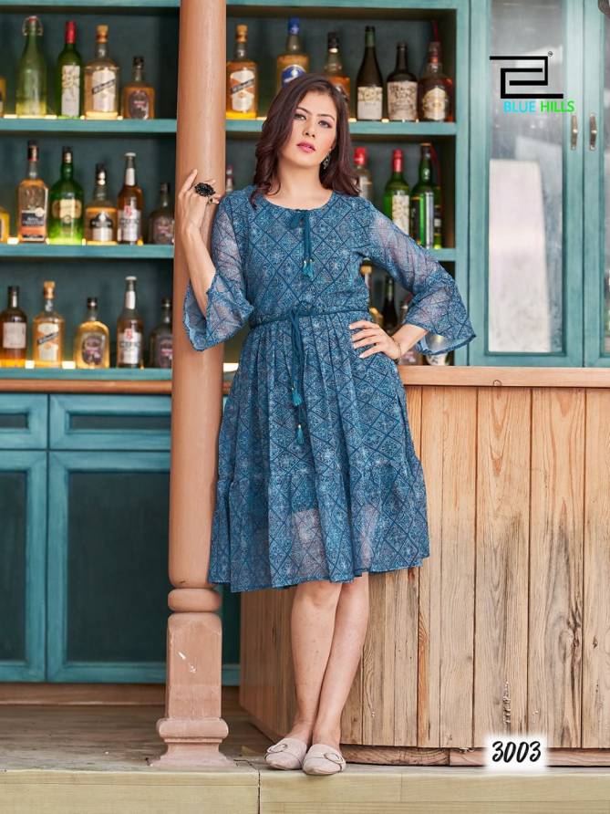Blue Hills Charming 3 Party Wear  Wholesale Tunic Top Collection